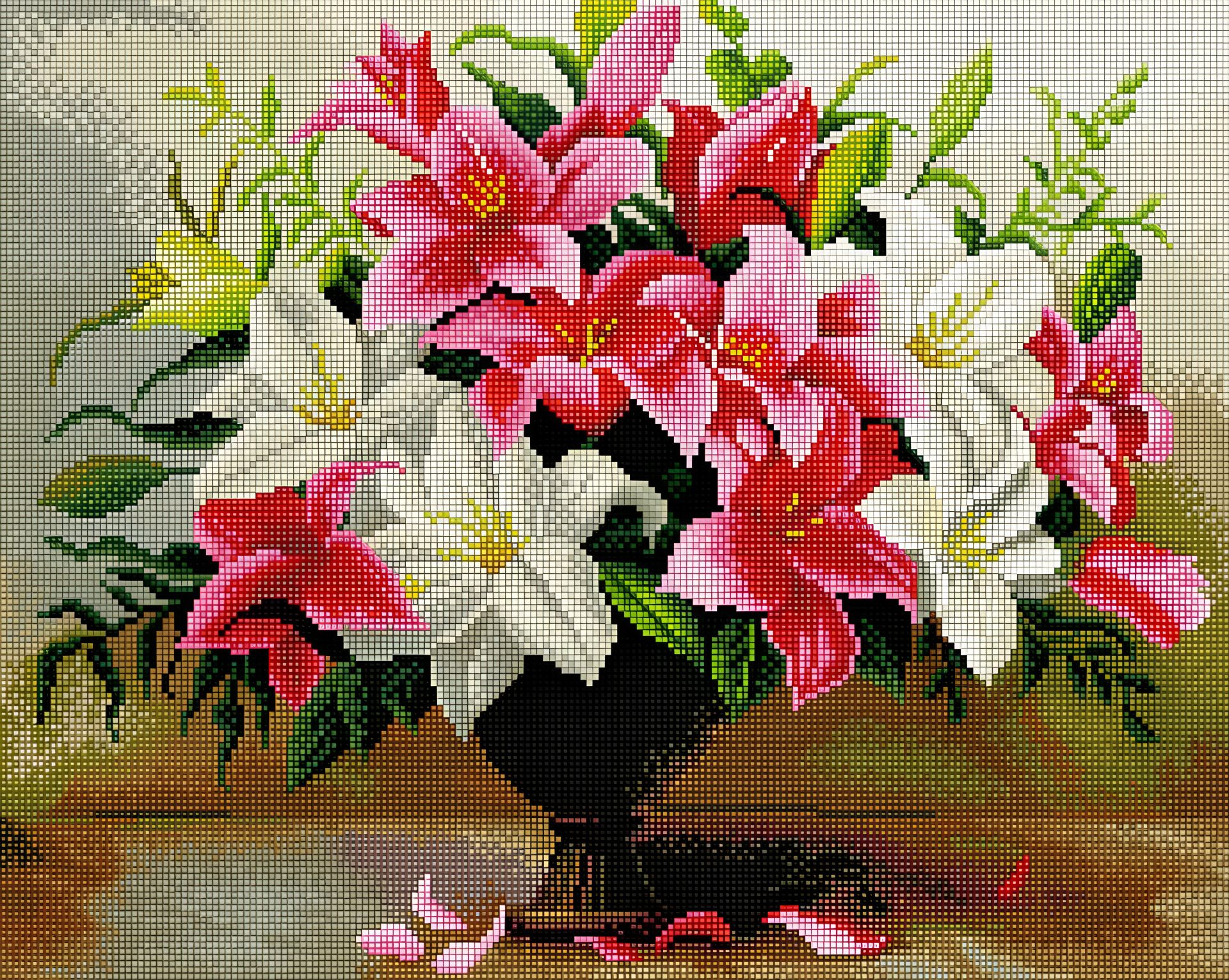 Лилии мозаика алмазная 40х50 см ColorArt SP021 Лилии мозаика алмазная 40х50 см ColorArt SP021