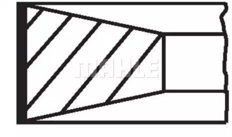 Поршневе кільце Ford 93.67 2.5D/TD Transit, Mahle/Knecht (01482N0)