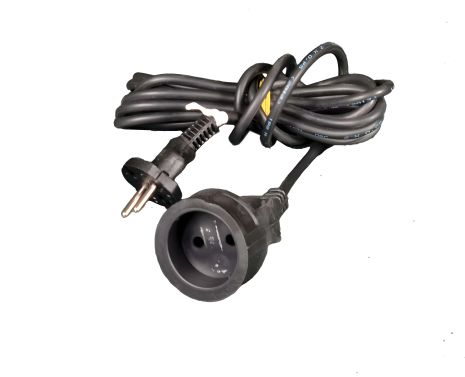 Одномісний подовжувач У6-002 ПВС 2х0.75 мм² 3 м 1.6 кВт MASTERTOOL 94-0010