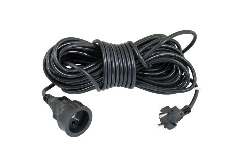 У6-002 подовжувач одномісний ПВС 2х1.0 мм² 15 м 2.2 кВт MASTERTOOL 94-0017