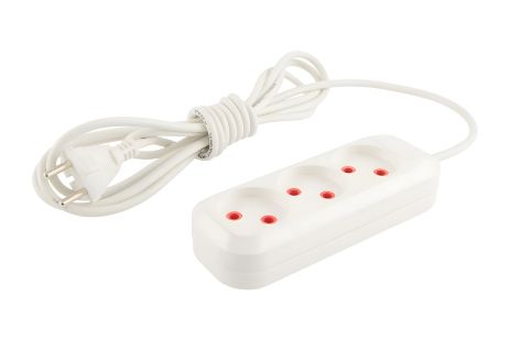 Подовжувач на 3 розетки, 3 м, 2х1.0 мм², 10 А, 250 V MASTERTOOL 94-0055 Подовжувач на 3 розетки, 3 м, 2х1.0 мм², 10 А, 250 V MASTERTOOL 94-0055