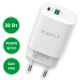 Зарядное устройство 30W USB+USB-C (PD30W) HAVIT HV-UC30 White