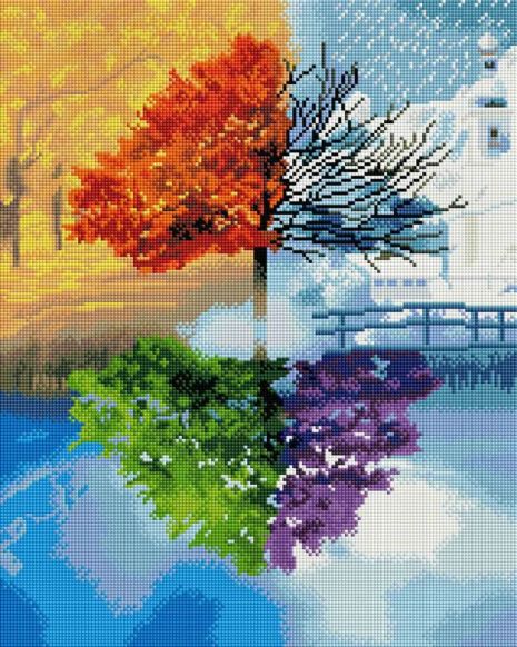 Алмазна мозаїка Пори року 40х50 см ColorArt SP038