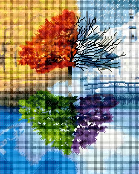 Алмазная мозаика "Времена года" 40x50 см ColorArt SP038
