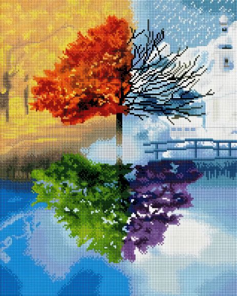 Алмазная мозаика "Времена года" 40x50 см ColorArt SP038 Алмазная мозаика "Времена года" 40x50 см ColorArt SP038