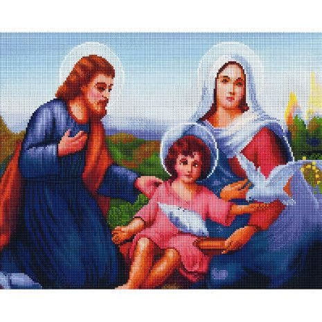 Алмазна мозаїка: ікона "Свята родина" 40х50 см ColorArt SP042