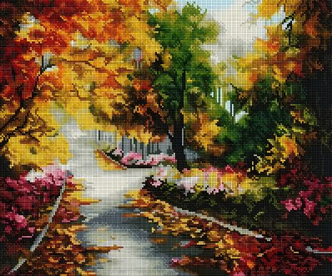 Алмазная мозаика "Цветная осень" 40х50 см, ColorArt SP041