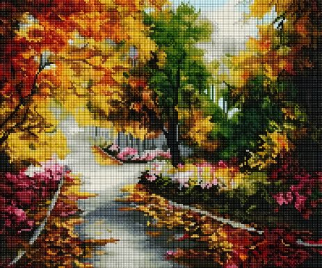 Алмазная мозаика "Цветная осень" 40х50 см, ColorArt SP041