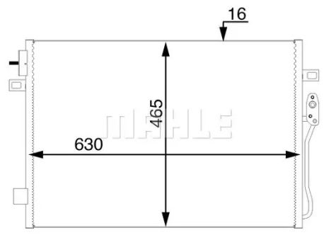 Радіатор кондиціонера Fiat Freemont 2.0/2.4JTD 11-, MAHLE (AC47000S)