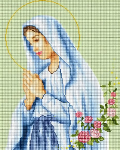 Ікона Божої Матері Молитва алмазна мозаїка 40х50 см ColorArt SP044