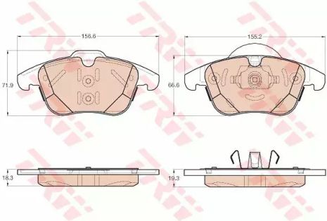 Диск для гальмівних колодок Ford Mondeo F 07, TRW (GDB1960)