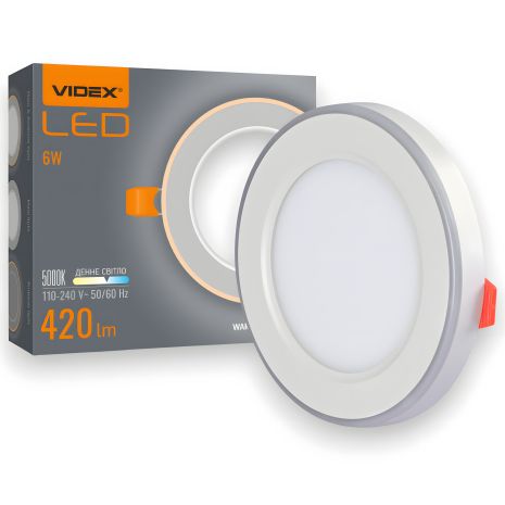 Декоративный светильник под панель 6W+3W 5000K+2700K VIDEX VL-DL4R-0652 Декоративный светильник под панель 6W+3W 5000K+2700K VIDEX VL-DL4R-0652