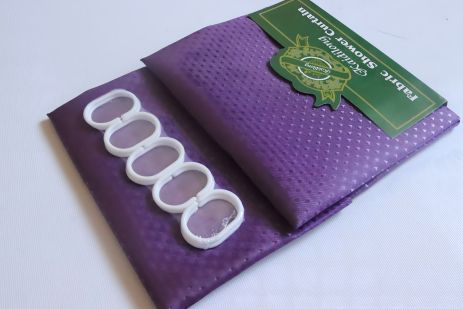 Фиолетовая однотонная шторка для ванної 180x180 см Фиолетовая однотонная шторка для ванної 180x180 см