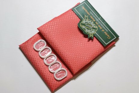 Однотонна червона шторка для ванної, 180x180 см Однотонна червона шторка для ванної, 180x180 см