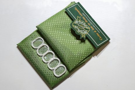 Однотонна темно-зелена шторка для ванної 180x180 см Однотонна темно-зелена шторка для ванної 180x180 см