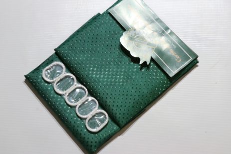 Однотонная шторка для ванны 180x180 см, тёмно-зелёная Однотонная шторка для ванны 180x180 см, тёмно-зелёная