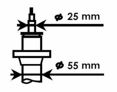 Амортизаторы подвески Audi, VW Q3, Caddy IV, Touran передний газов. (55мм) Ultra SR, KYB (325700)