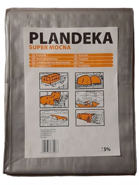 Тент Пландека Тарпаулин 4x4м Super Mocna защитный (160г/м2) (Wimar) Польша с люверсами