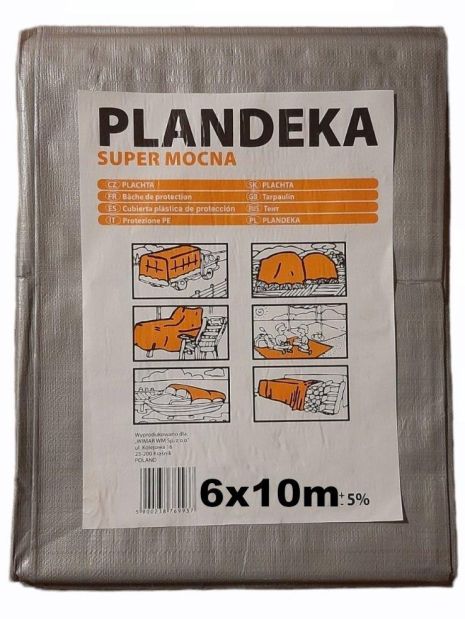 Тент Пландека Тарпаулин 6x10 Super Mocna защитный (160g\m2) (Wimar) Польша