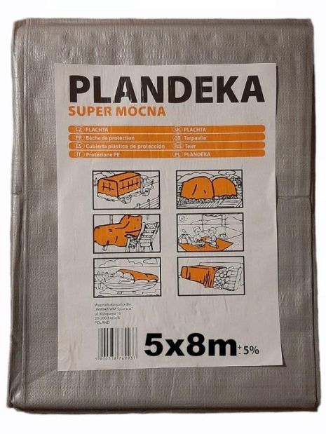 Тент Пландека Тарпаулин 5x8 Super Mocna защитный (160g\m2) (Wimar) Польша