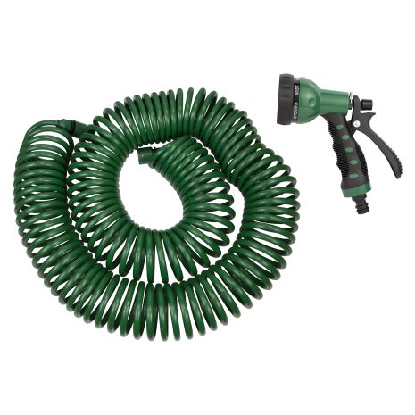Поливальний набір: шланг-спіраль 30м + розпилювач 7- режимний Grad