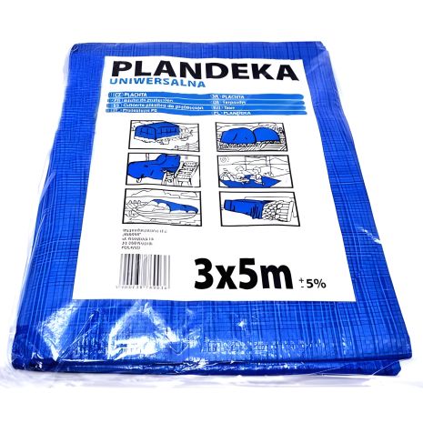 Тарпаулін пландека захисний тент 3x5м (60г/м2) Польща з люверсами (Wimar)