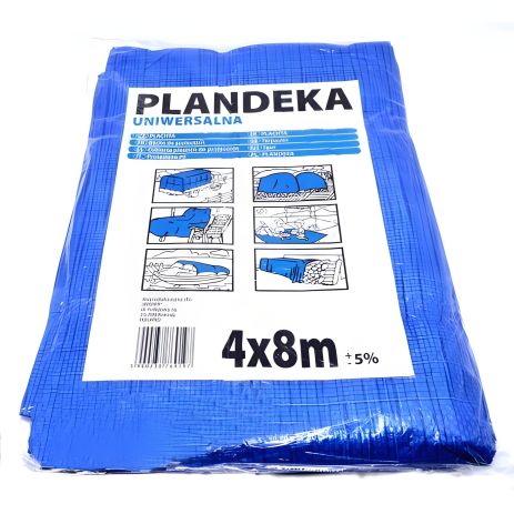 Захисний тент Пландека Тарпаулін 4x8м (60г/м2) (Wimar) Польща з люверсами