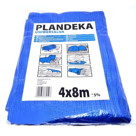 Тент Пландека Тарпаулін 4x8м захисний (60г/м2) (Wimar) Польща з люверсами