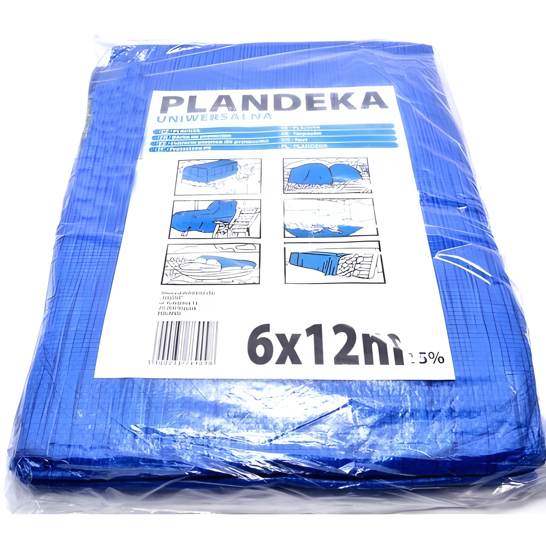 Защитный тент (Пландека Тарпаулин) 6x12м (60г/м2), Wimar, Польша (с люверсами) Защитный тент (Пландека Тарпаулин) 6x12м (60г/м2), Wimar, Польша (с люверсами)