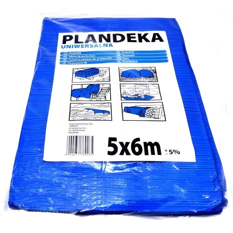Защитный тент Тарпаулин 5x6м (60г/м2) (Wimar) Польша с люверсами