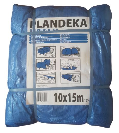Захисний тент Пландека Тарпаулін 10x15м з люверсами (60г/м2), Польща (Wimar)