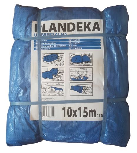 Захисний тент Пландека Тарпаулін 10x15м з люверсами (60г/м2), Польща (Wimar)