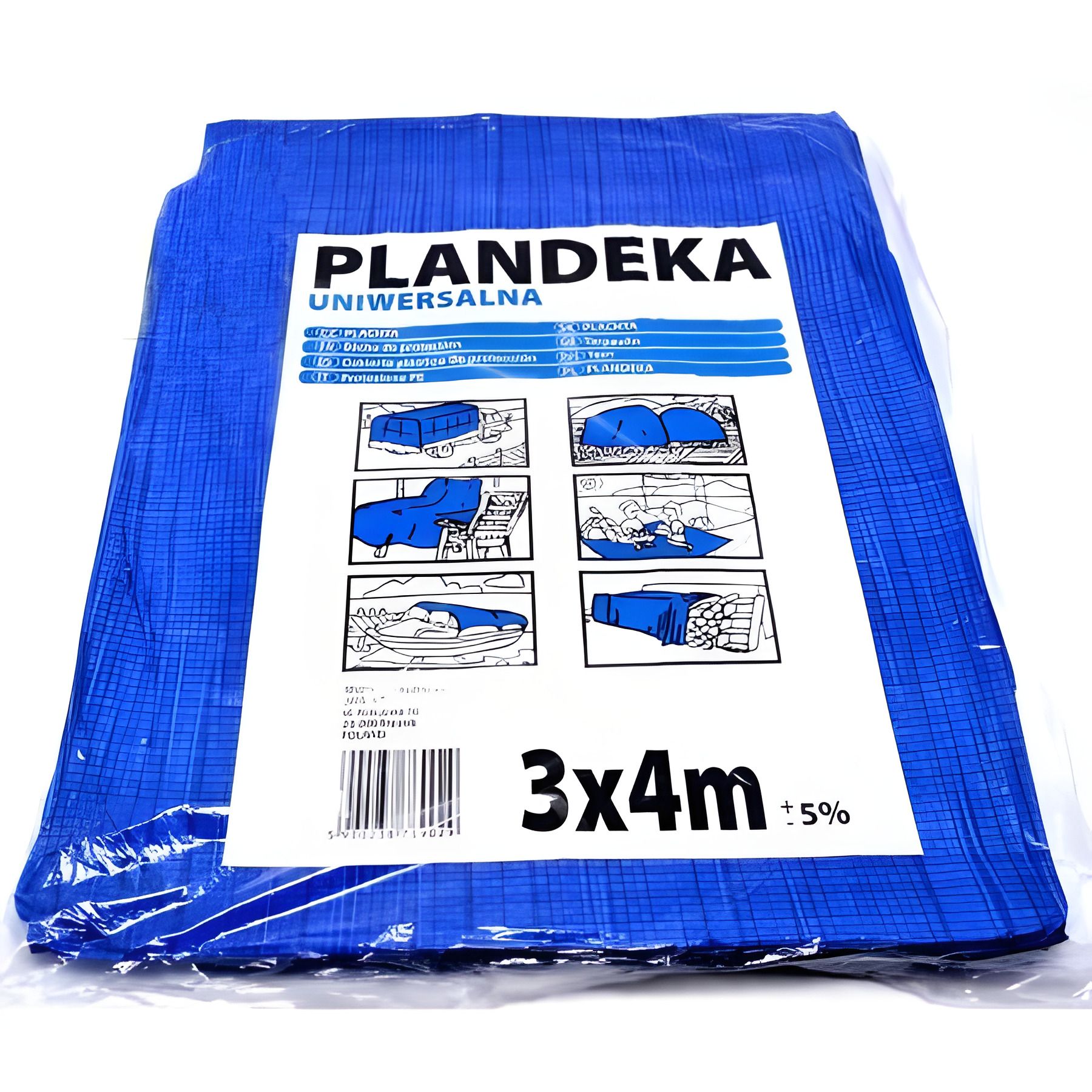 Защитный тент Пландека Тарпаулин 3x4м (60г/м2) (Wimar) Польша с люверсами Защитный тент Пландека Тарпаулин 3x4м (60г/м2) (Wimar) Польша с люверсами