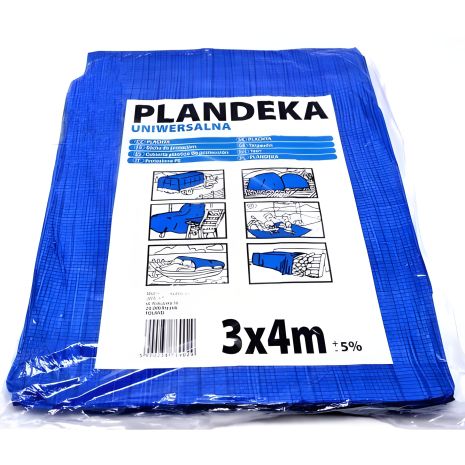 Тент Пландека Тарпаулин 3x4м защитный (60г/м2) (Wimar) Польша с люверсами Тент Пландека Тарпаулин 3x4м защитный (60г/м2) (Wimar) Польша с люверсами