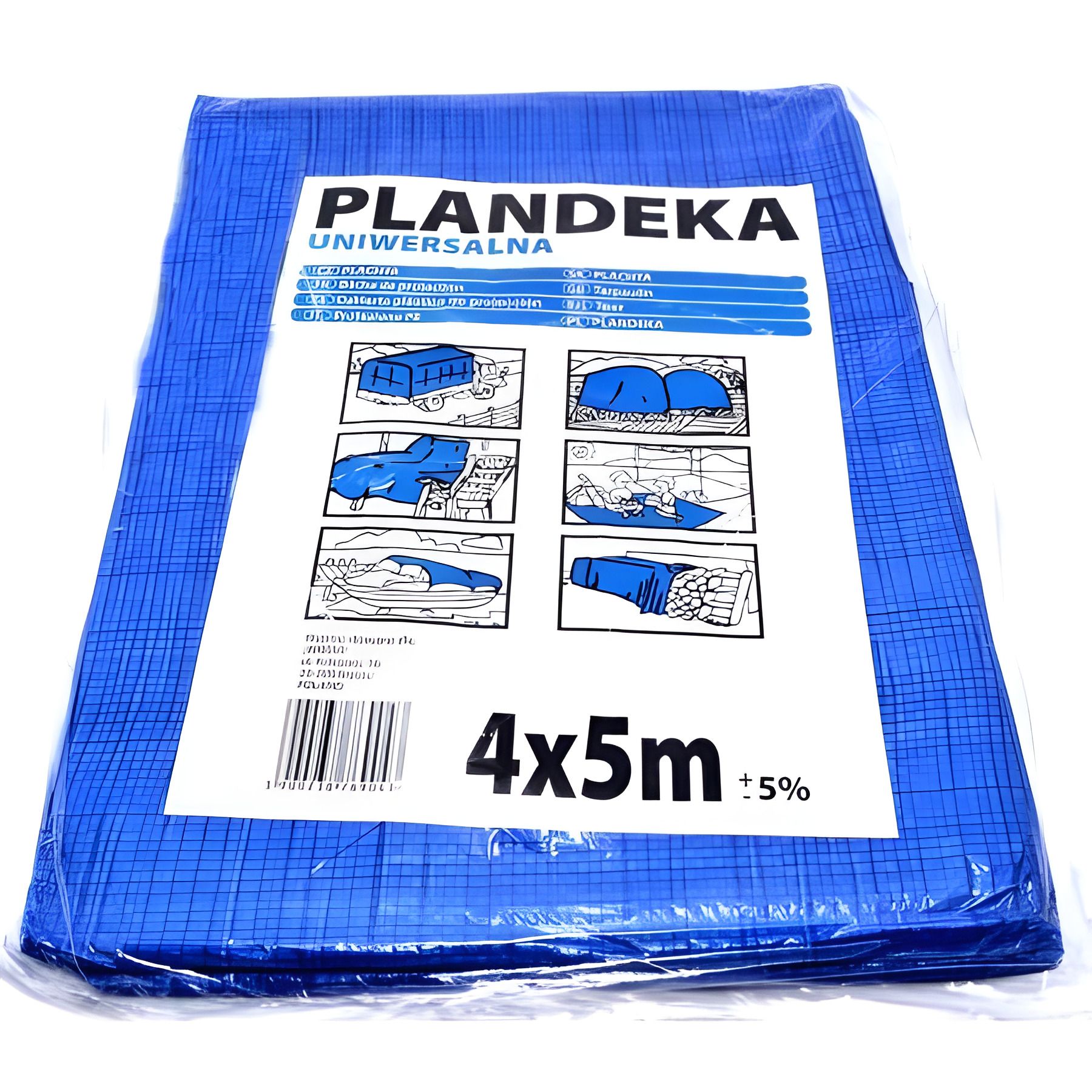 Тент защитный Пландека Тарпаулин 4x5м (60г/м2) (Wimar) Польша с люверсами Тент защитный Пландека Тарпаулин 4x5м (60г/м2) (Wimar) Польша с люверсами