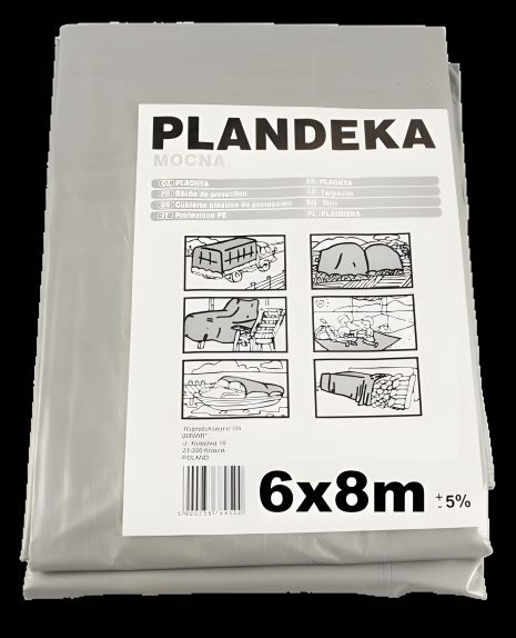 Тент Пландека Тарпаулин 6x8м защитный (110г/м2) (Wimar) Польша, с люверсами Тент Пландека Тарпаулин 6x8м защитный (110г/м2) (Wimar) Польша, с люверсами