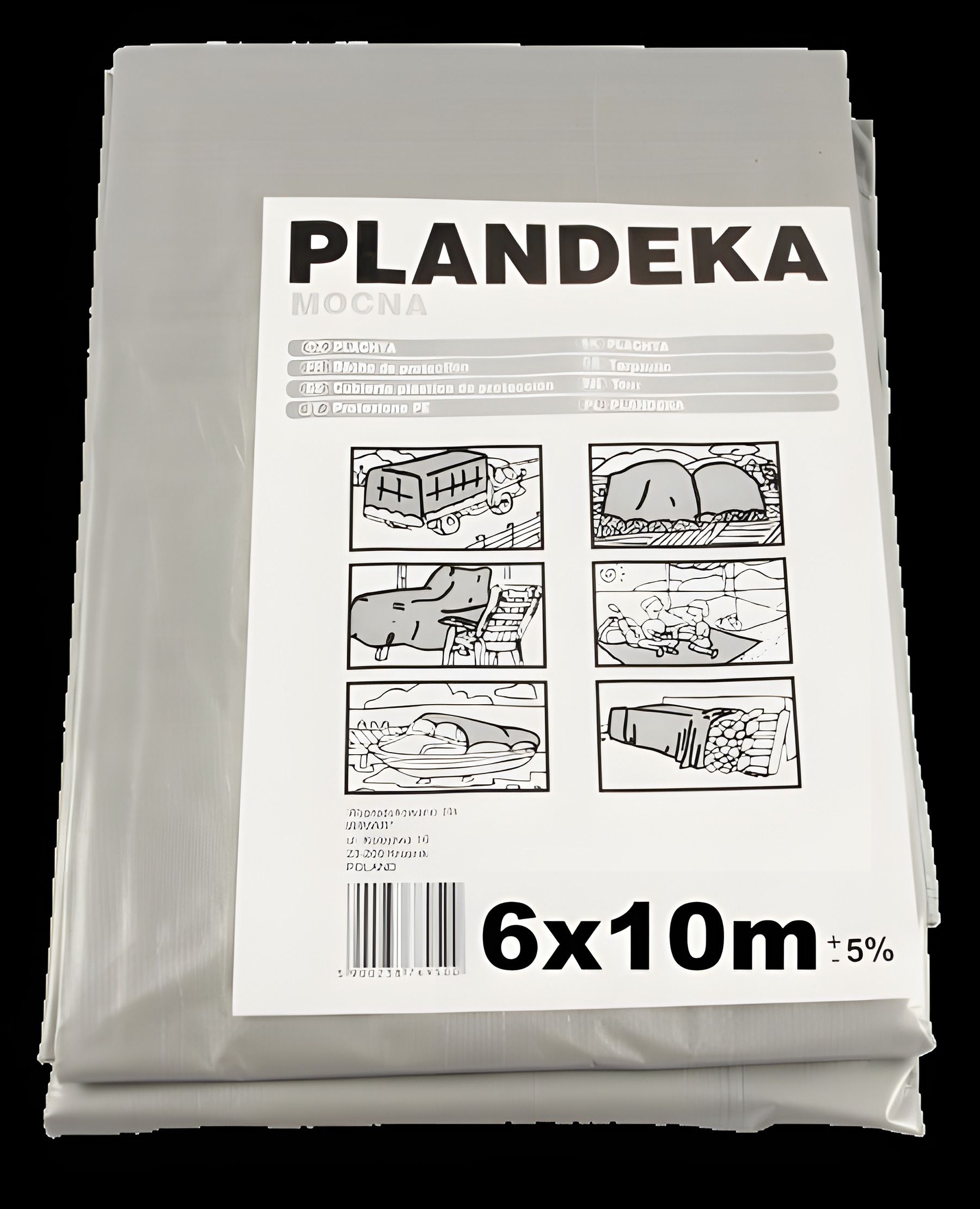 Тент Пландека Тарпаулін 6x10м захисний (110г/м2) (Wimar) Польща з люверсами Тент Пландека Тарпаулін 6x10м захисний (110г/м2) (Wimar) Польща з люверсами