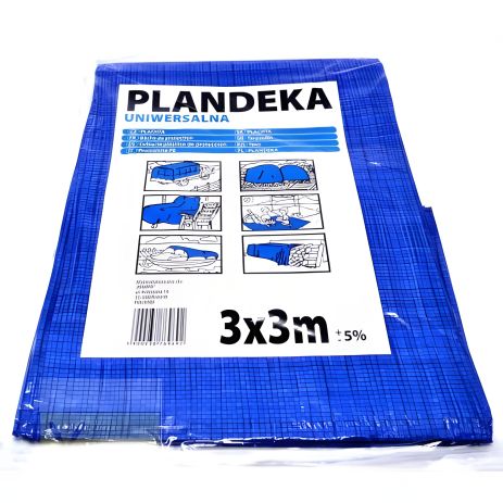 Защитный тент с люверсами, 3x3м, Польша (60г/м2) (Wimar)