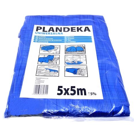 Пландека Тарпаулін 5x5м захисний тент (60г/м2) Польща з люверсами (Wimar)