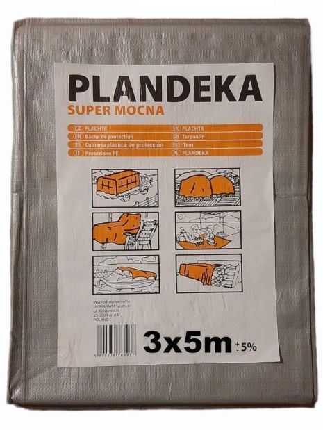 Тент Пландека Тарпаулин 3x5 Super Mocna защитный (160g\m2) (Wimar) Польша