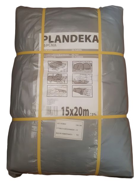 Захисний тент Пландека Тарпаулін 15x20м (110г/м2) з люверсами, Польща, Wimar