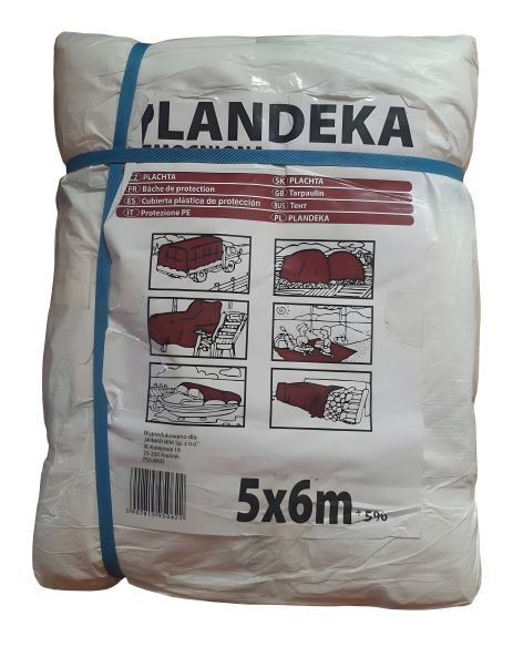 Тарпаулин защитный 5x6м (90г/м2) белый, с люверсами (Wimar) Польша Тарпаулин защитный 5x6м (90г/м2) белый, с люверсами (Wimar) Польша