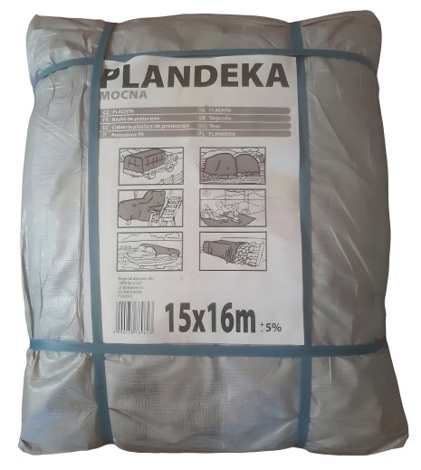 Тент Пландека Тарпаулин 15x16м защитный (110г/м2) (Wimar) Польша с люверсами
