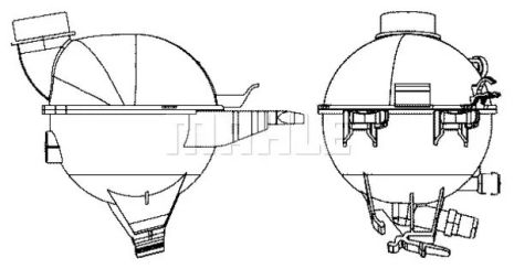 Бачок расширительный C-ELYSSE/C3/C4/ ZAFIRA/VIVARO 1.2-2.0 10-, MAHLE (CRT17000S)