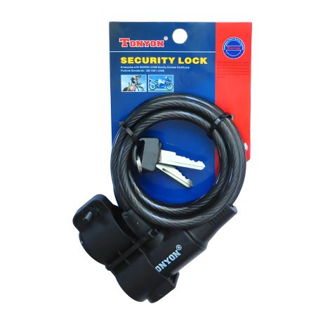 Замок для велосипеда Tonyon TY505 12 x 1000 мм ключовий