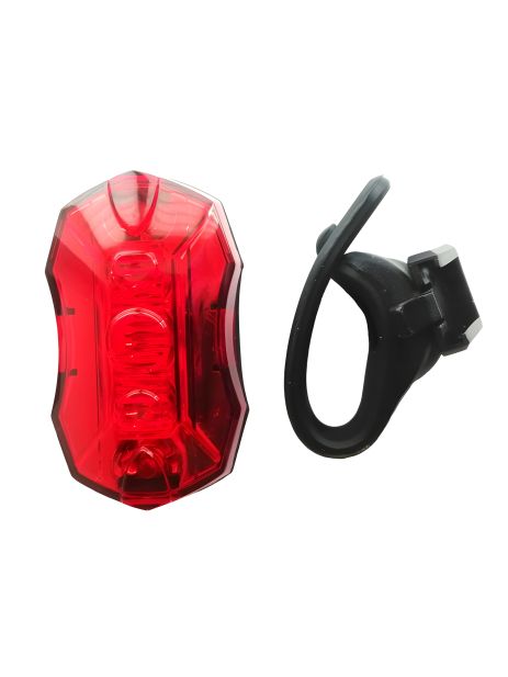 Задняя велосипедная мигалка JING YI JY-6090 на батарейках / 5 диодов