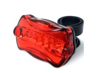 Велосипедная задняя мигалка Jing YI JY-004, 5 LED, на батарейках