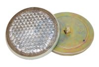 Білий катафот круглий на гайці