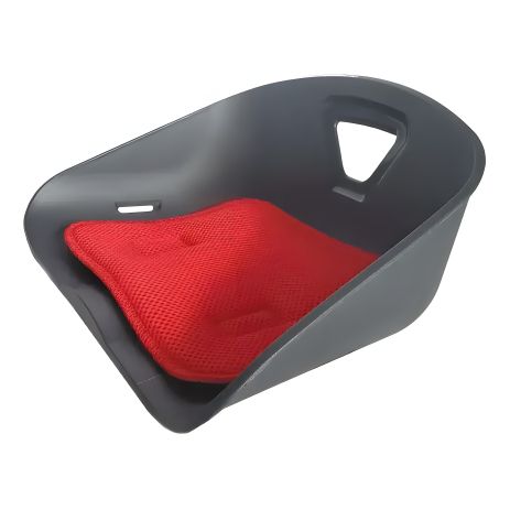 Дитяче велокрісло Mini 2 на раму пластикове Сіро-червоне Дитяче велокрісло Mini 2 на раму пластикове Сіро-червоне