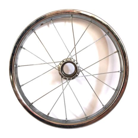 Колесо заднее под втулку с ножным тормозом 14" стальной никелированный обод Колесо заднее под втулку с ножным тормозом 14" стальной никелированный обод
